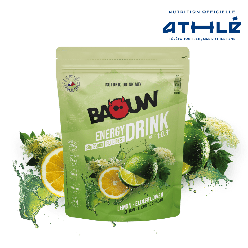 Baouw Energy drink - Citron fleur de sureau 585g