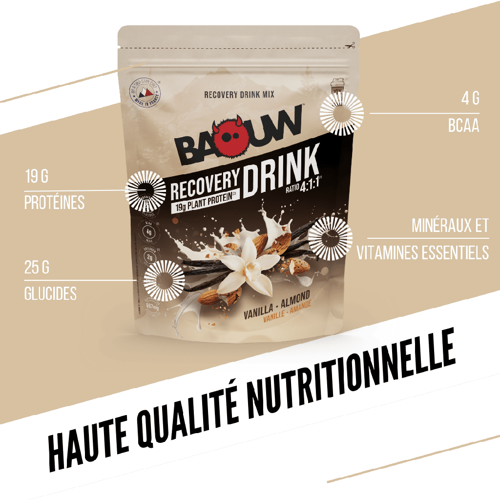 Baouw Recovery drink - Vanille amande 500g