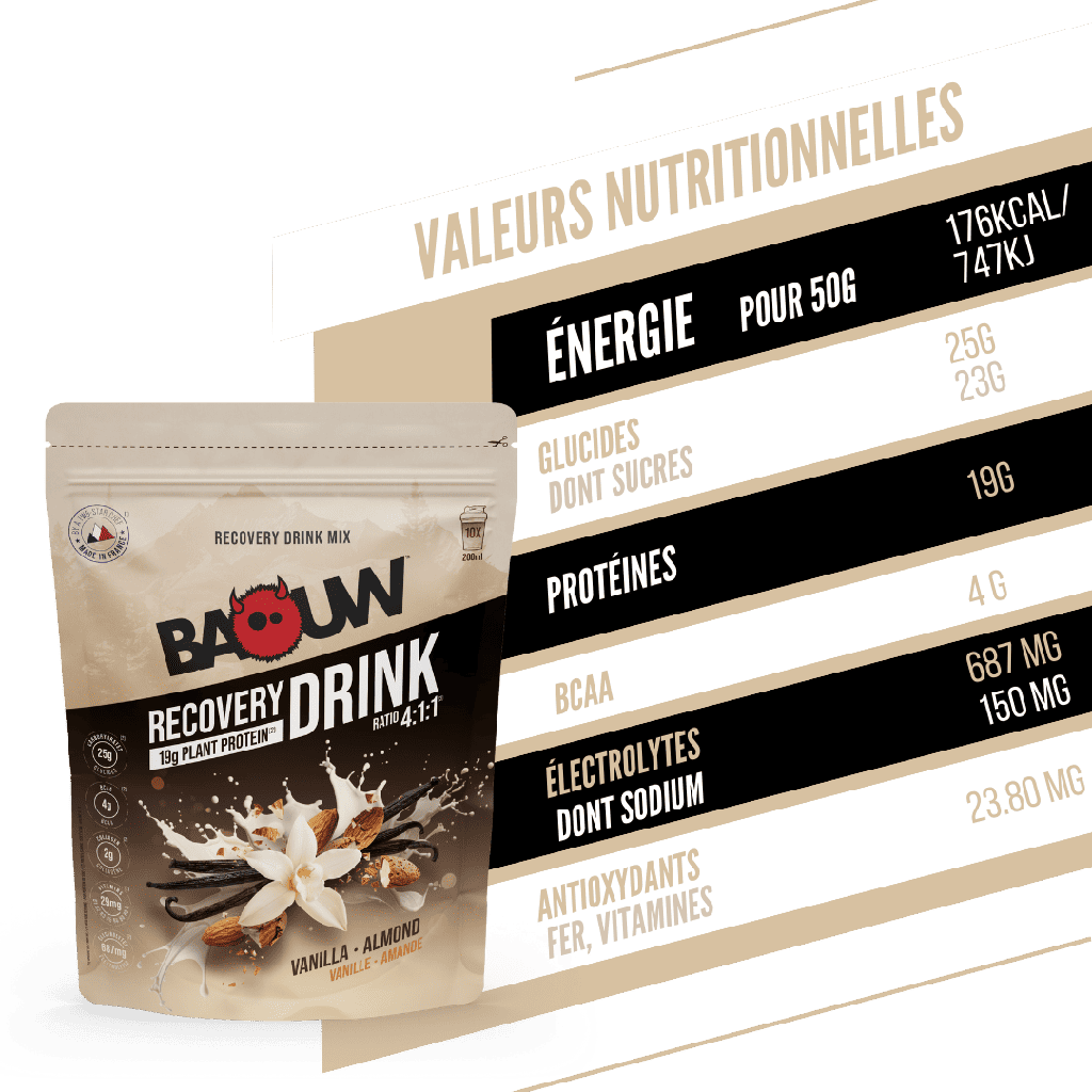 Baouw Recovery drink - Vanille amande 500g
