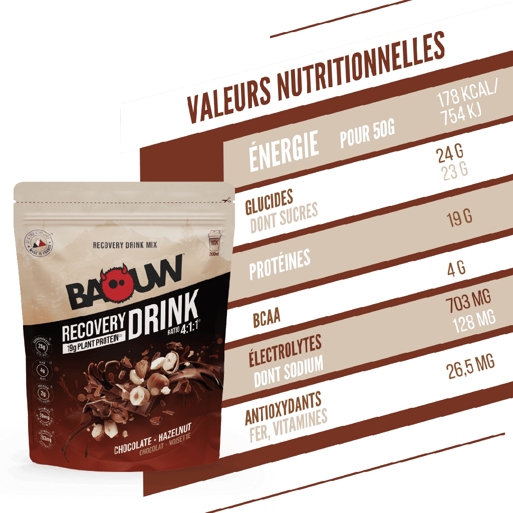 Baouw Recovery drink - Chocolat noisette 500g