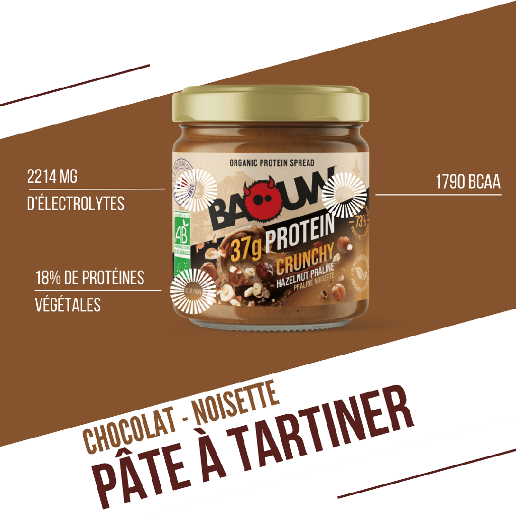 Baouw pâte à tartiner protéinée - crunchy praliné noisette