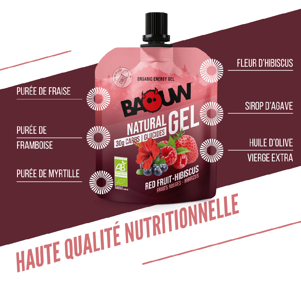 Gel énergétique Baouw - Fruits rouges hibiscus