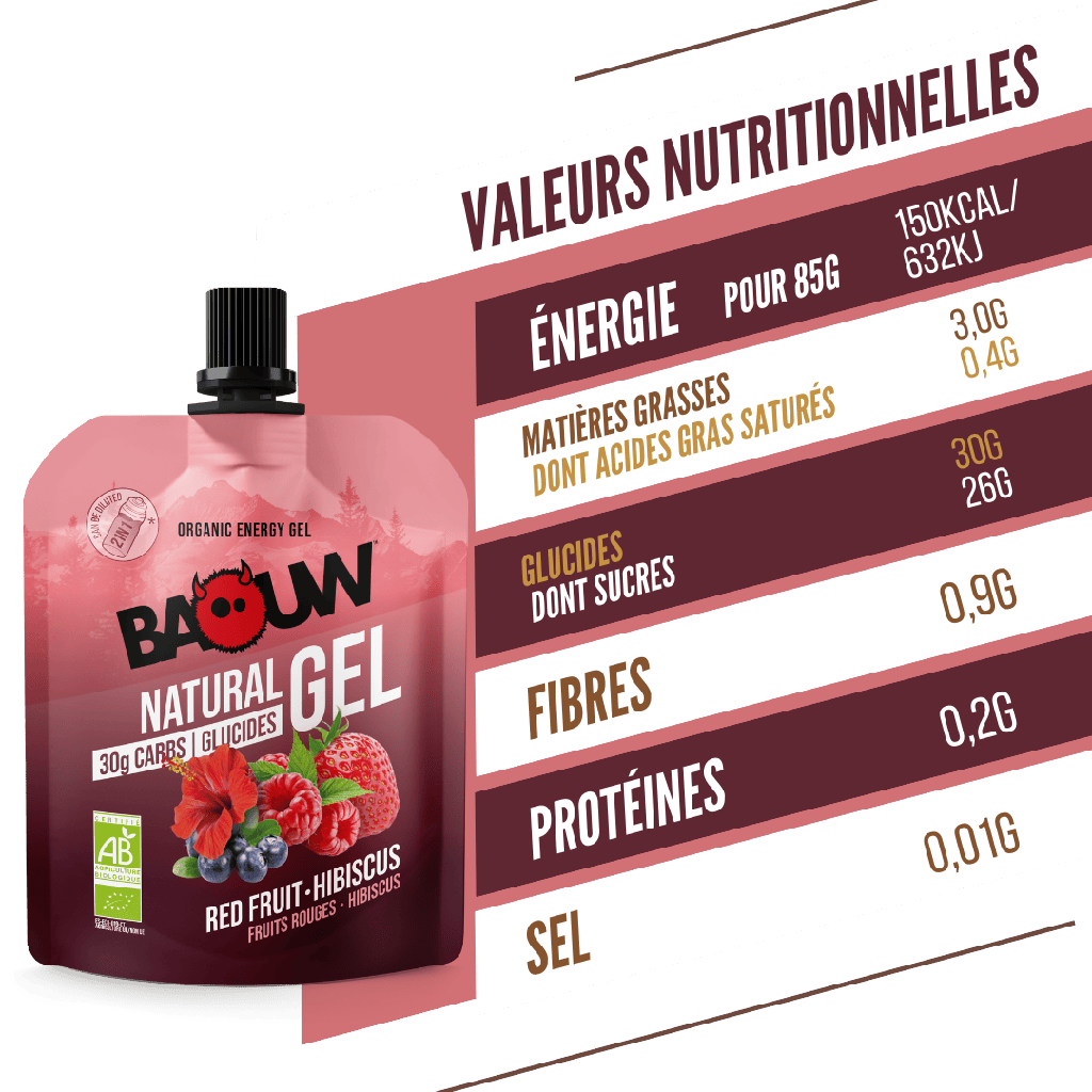 Gel énergétique Baouw - Fruits rouges hibiscus