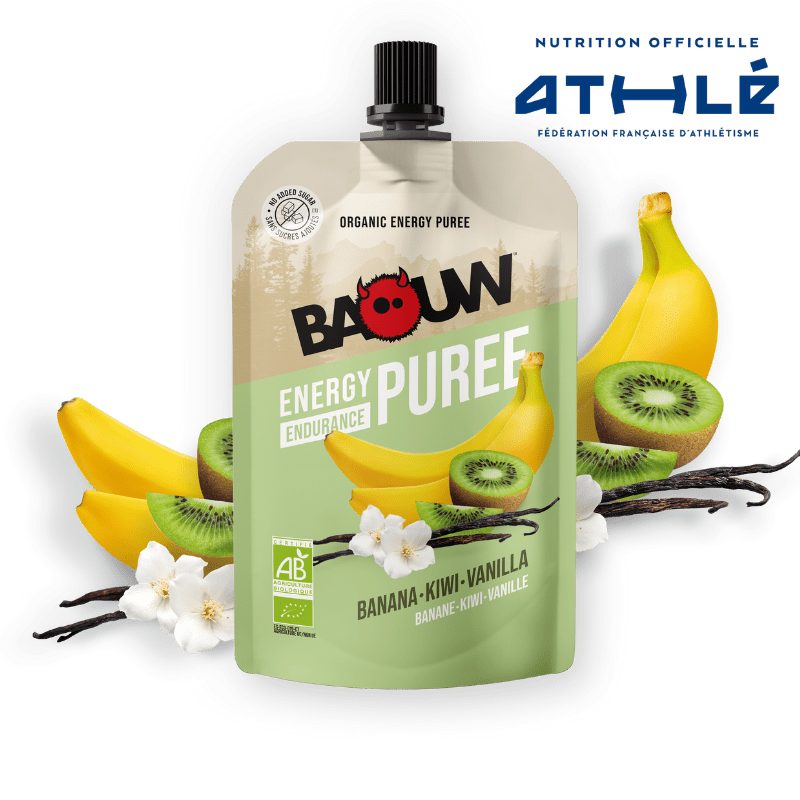 Purée énergétique Baouw - Banane vanille kiwi
