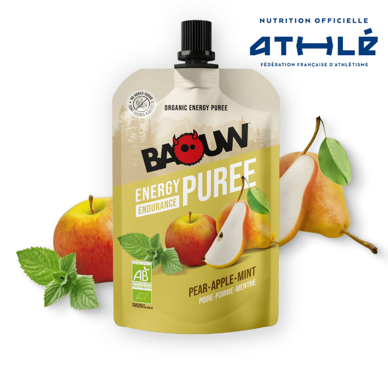 Purée énergétique Baouw - Pomme poire menthe