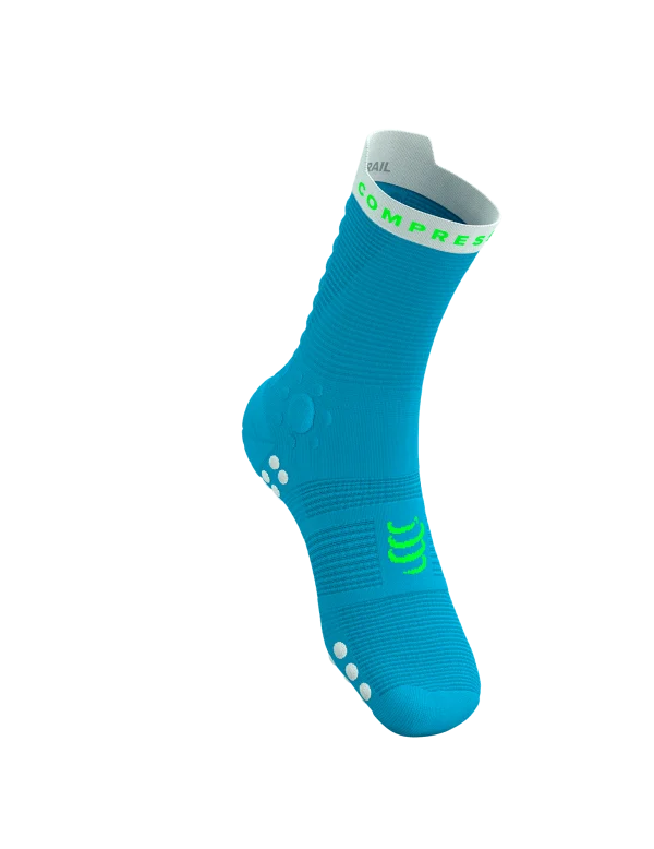 Pro Racing Socks V4.0 Trail - Norse Blue/Neon Green
