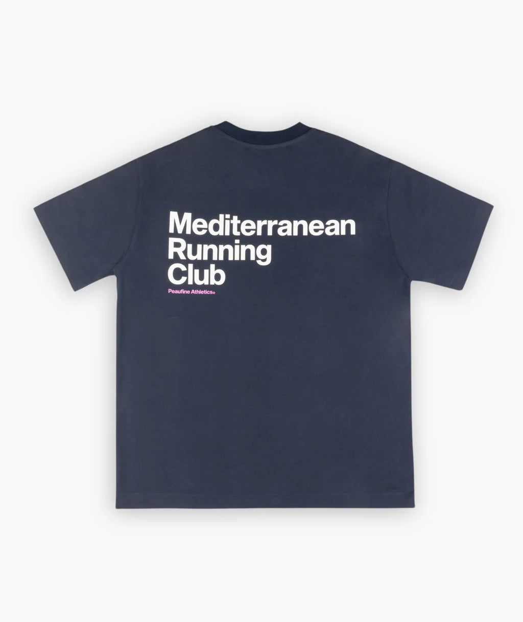 Oversize organic t-shirt, navy - Peaufine Athletics