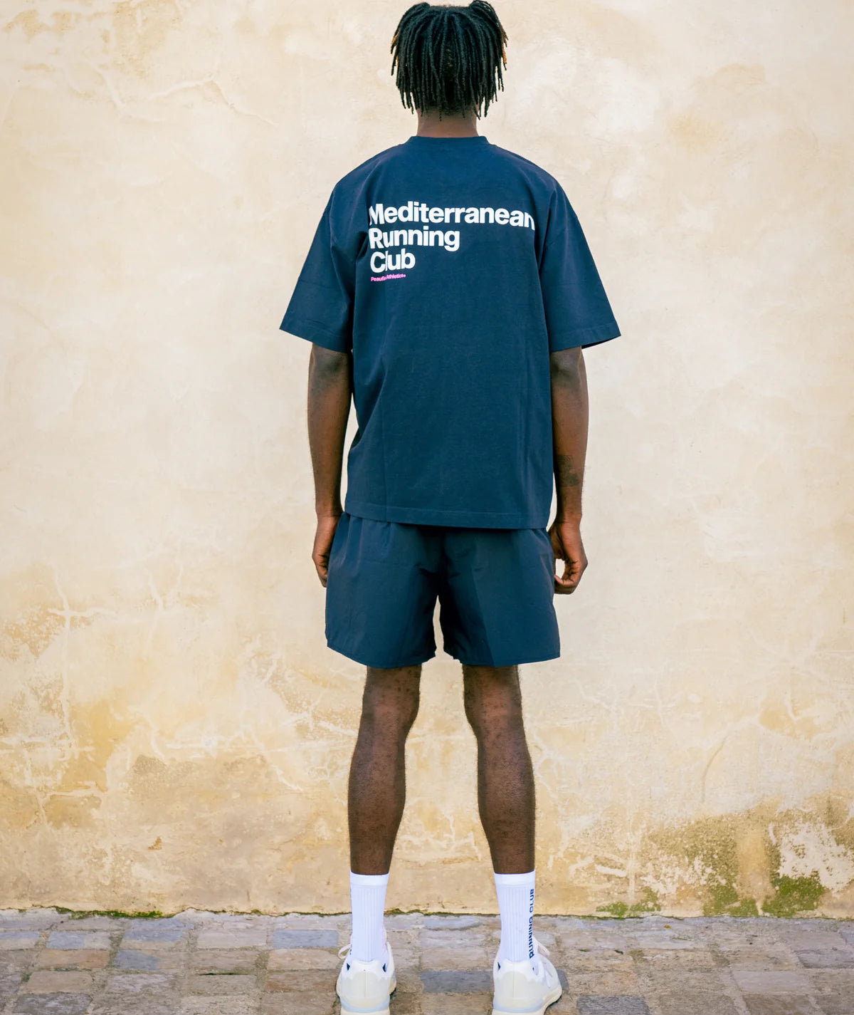Oversize organic t-shirt, navy - Peaufine Athletics