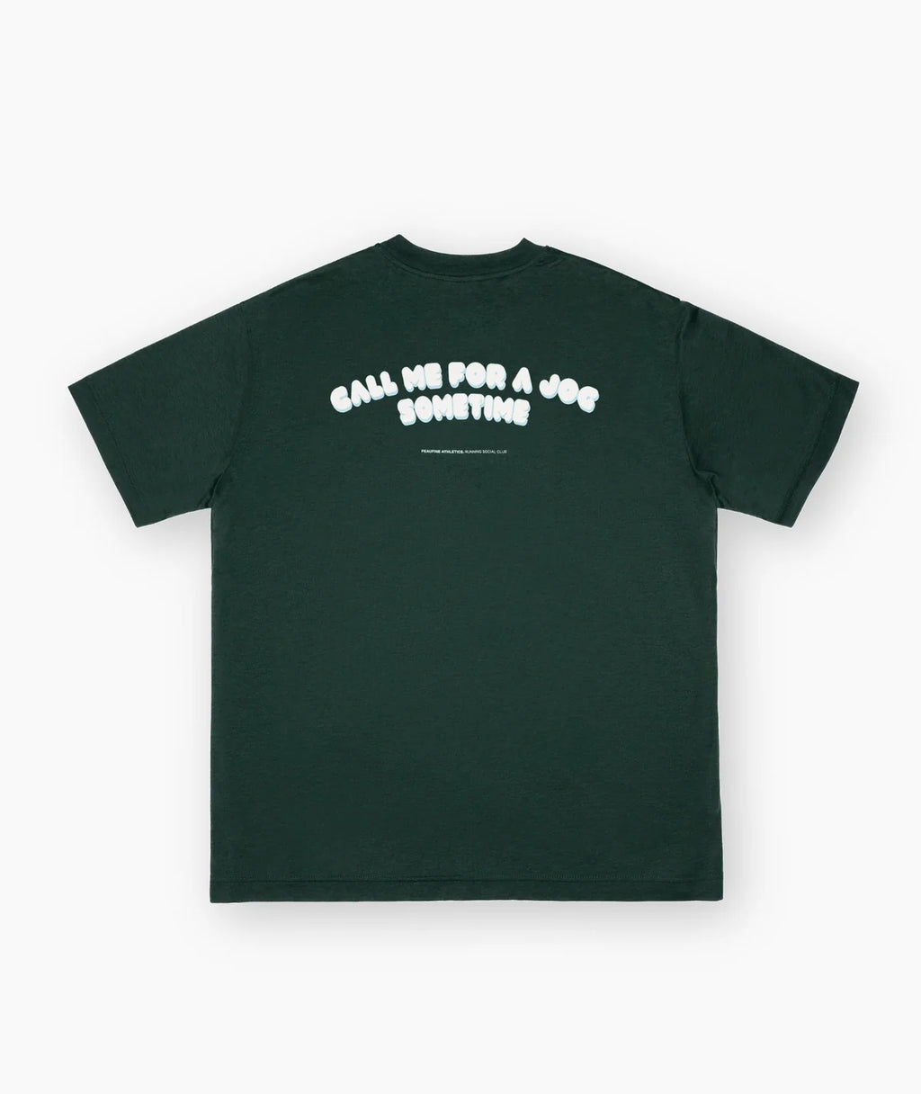 Peaufine Athletics Wood T-shirt, Call me for a jog sometime