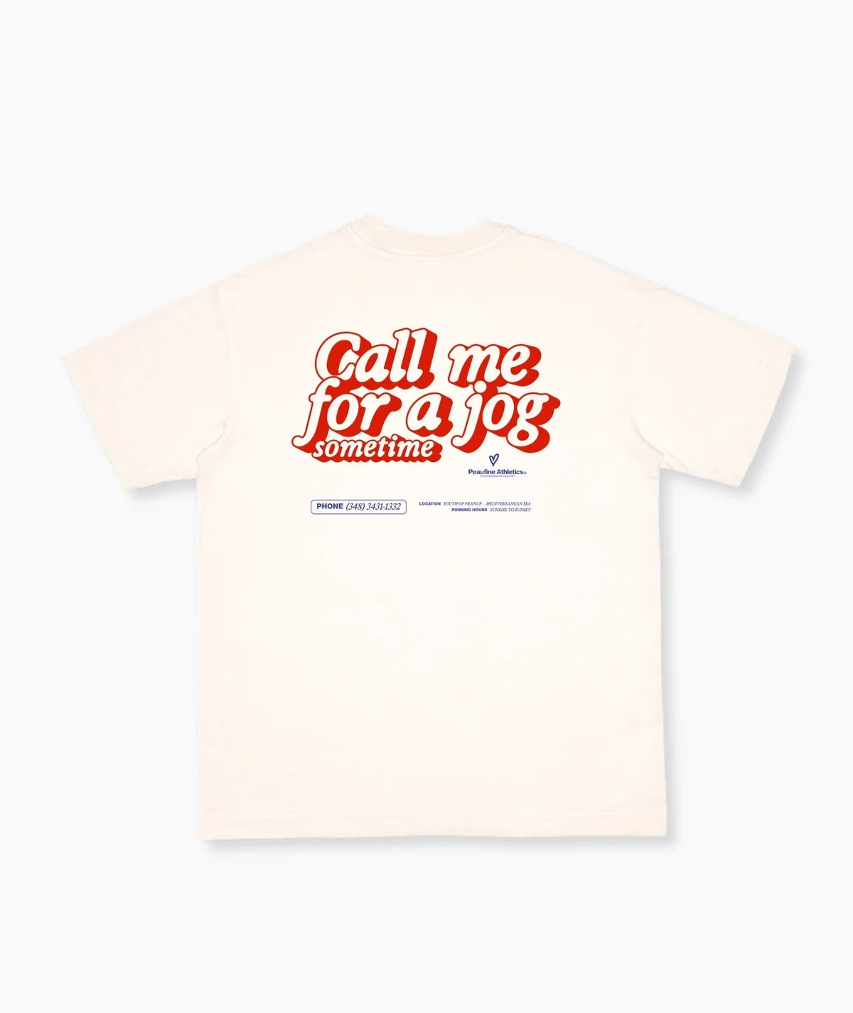 Wood t-shirt Peaufine - Call me for a jog sometime