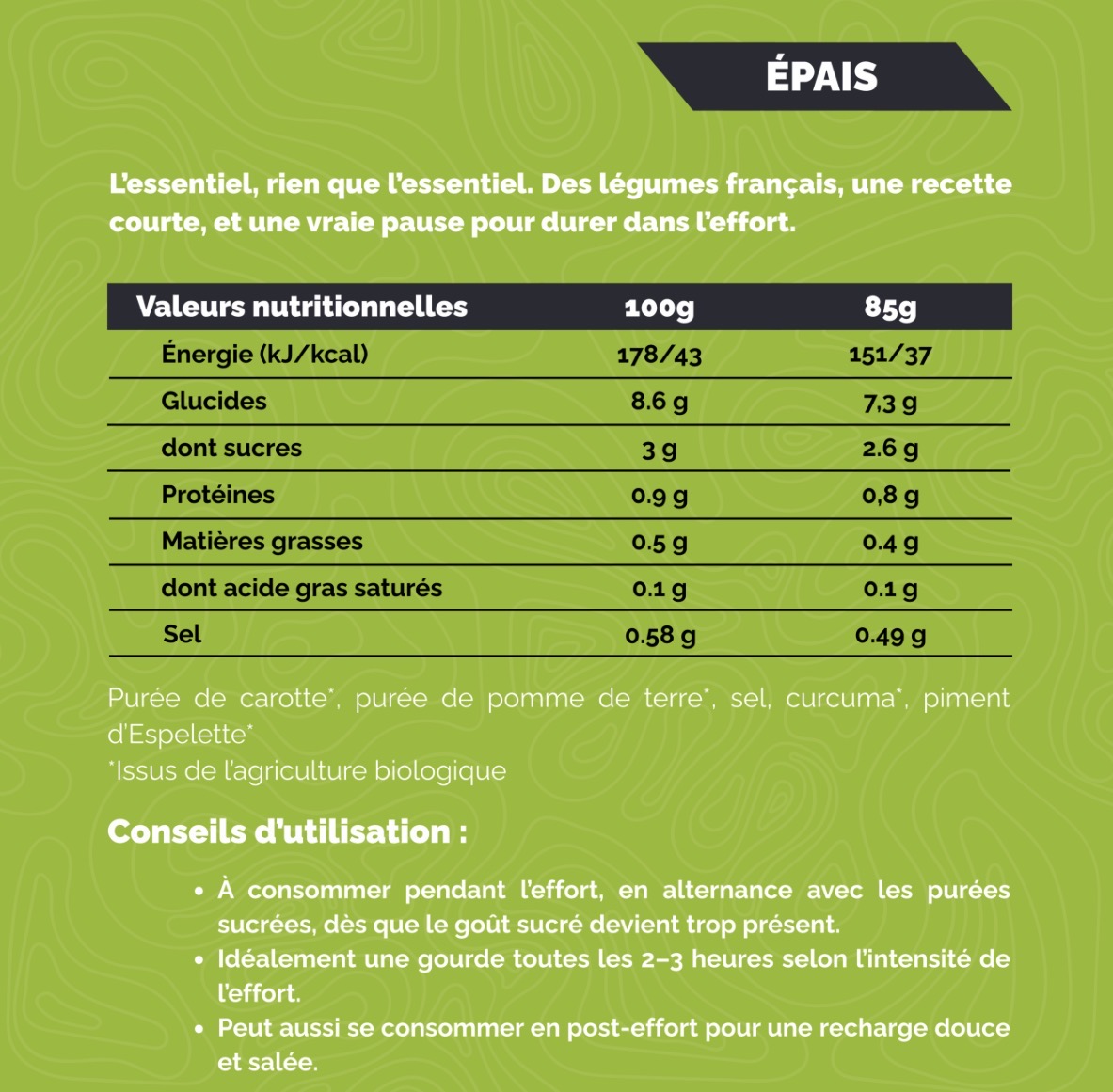Purée salée 4 Ultra - Pomme de terre carotte