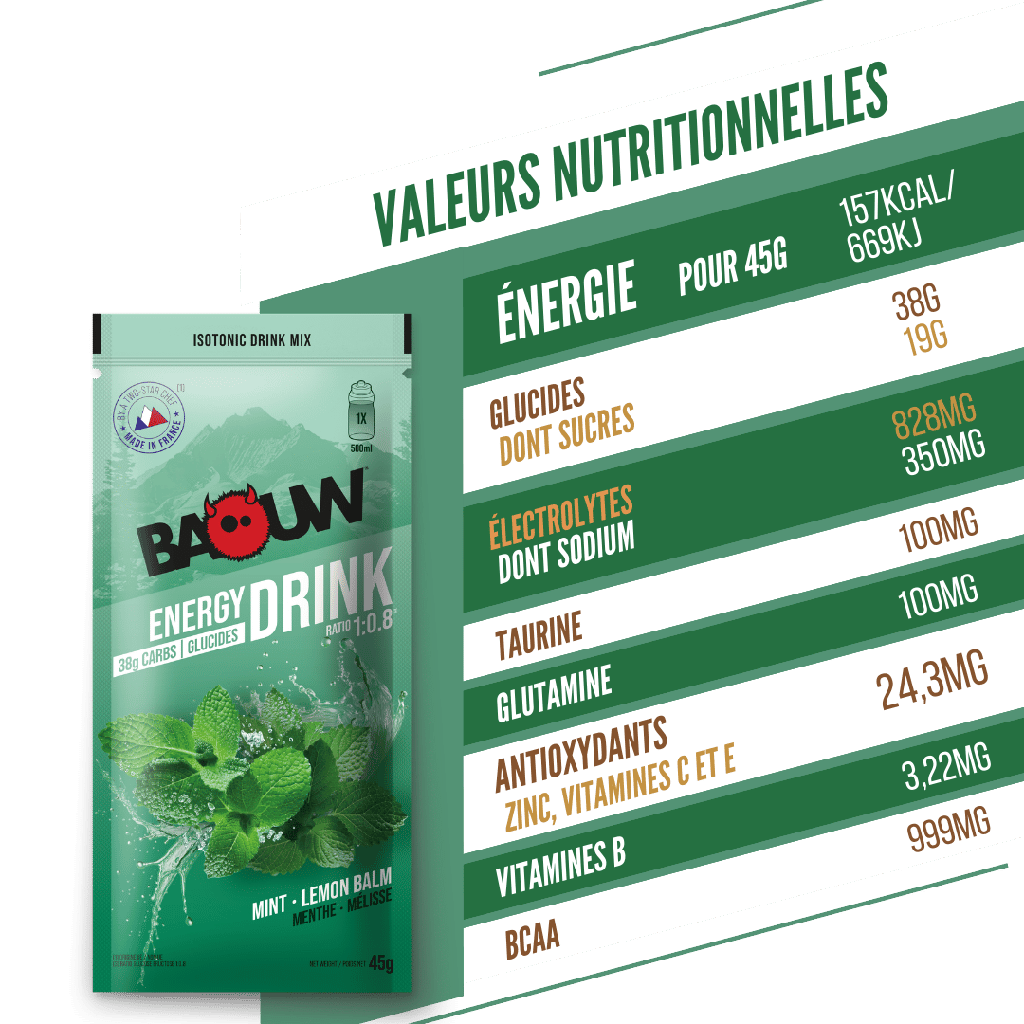 Boisson énergétique Baouw - Menthe mélisse