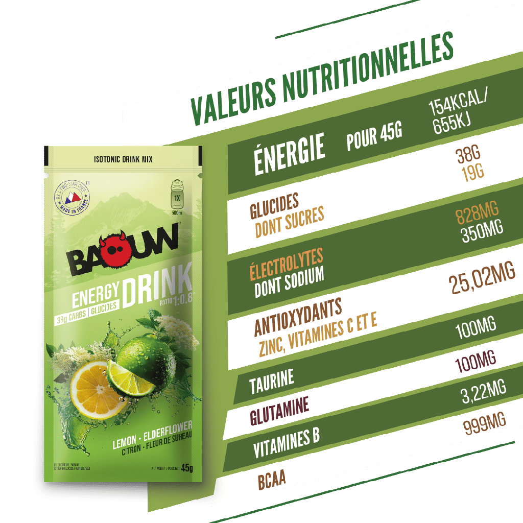 Boisson énergétique Baouw - Citron fleur de sureau