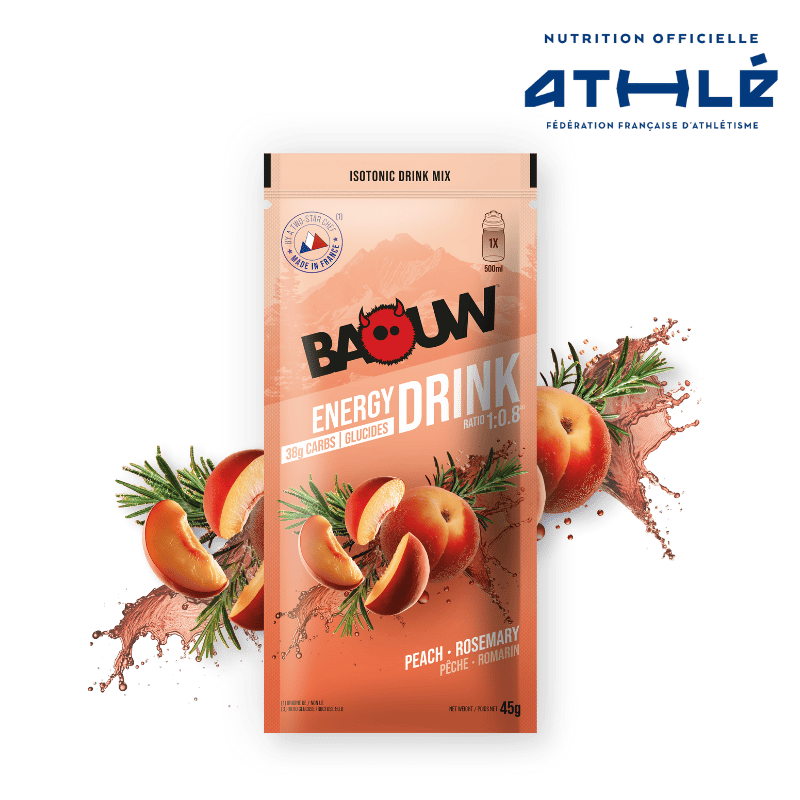 Boisson énergétique Baouw - Pêche romarin