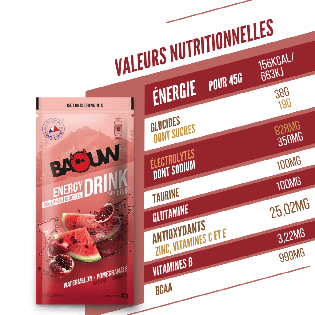 Boisson énergétique Baouw - Pastèque Grenade