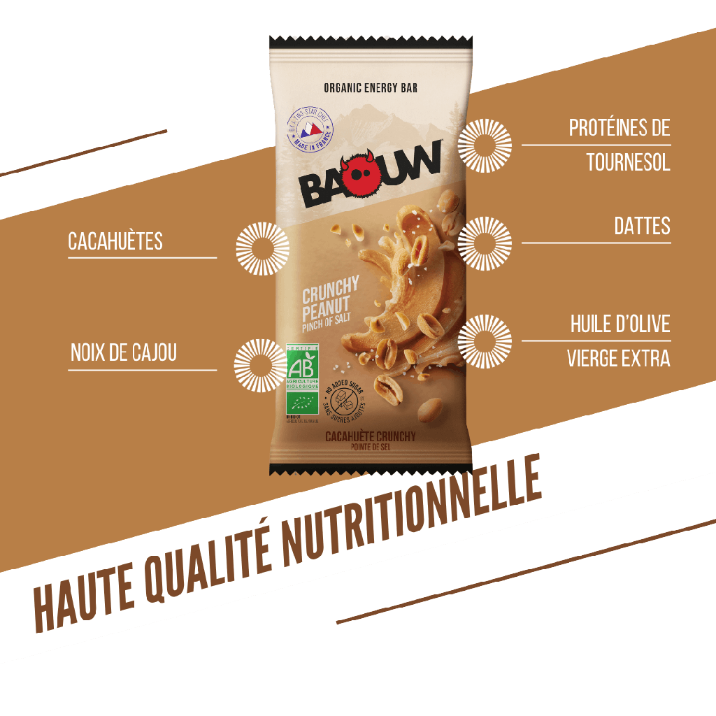 Barre énergétique Baouw - Crunchy cacahuète