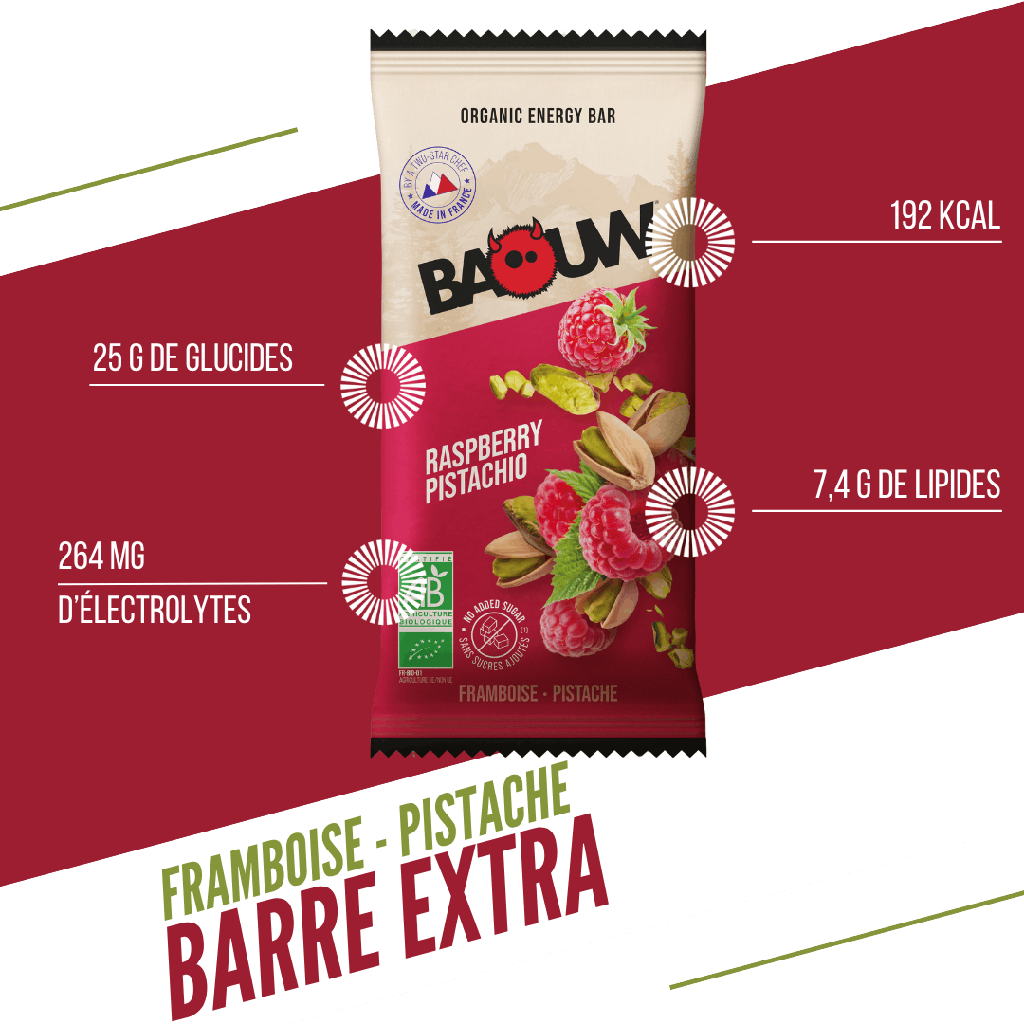 Barre énergétique Baouw - Framboise pistache