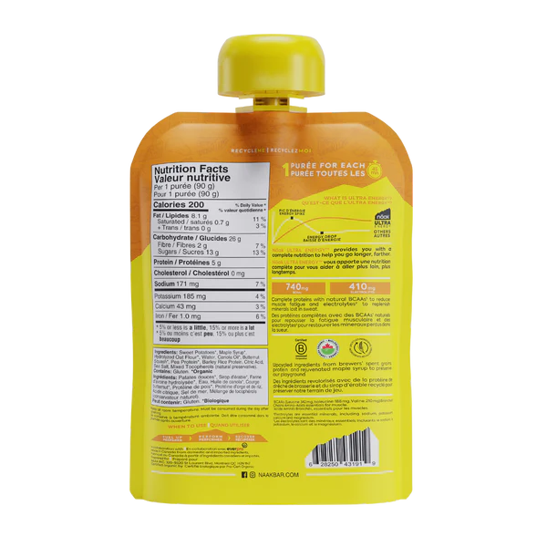 Näak Ultra Energy Purée saveur Patate douce